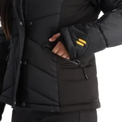 Superdry, Snow Luxe Puffer Ski-jas Dames Zwart -Ski-Jassen Winkel superdry snow luxe puffer ad midlayer dons jas dames zwart 22super110v2 BI 13
