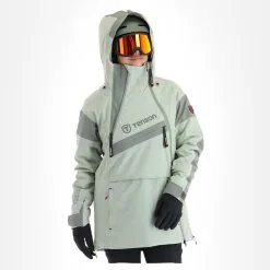 Tenson, Aerismo Jackorak Ski-jas Dames Grey Groen -Ski-Jassen Winkel tenson aerismo jackorak aa jas gevoerd dames grey groen 22tenso103v2 BI 04