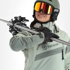 Tenson, Aerismo Jackorak Ski-jas Dames Grey Groen -Ski-Jassen Winkel tenson aerismo jackorak aa jas gevoerd dames grey groen 22tenso103v2 BI 05