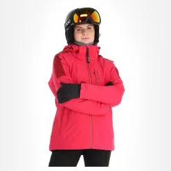 Tenson, Core Ski Jacket Ski-jas Dames Cerise Rood -Ski-Jassen Winkel tenson core ski jacket aa jas gevoerd dames cerise rood AA21ten107a BI 04