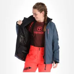 Tenson, Core Ski Jacket Ski-jas Dames Dark Blauw -Ski-Jassen Winkel tenson corepc plus jkt aa jas gevoerd dames dark blauw AA21ten107b BI 05