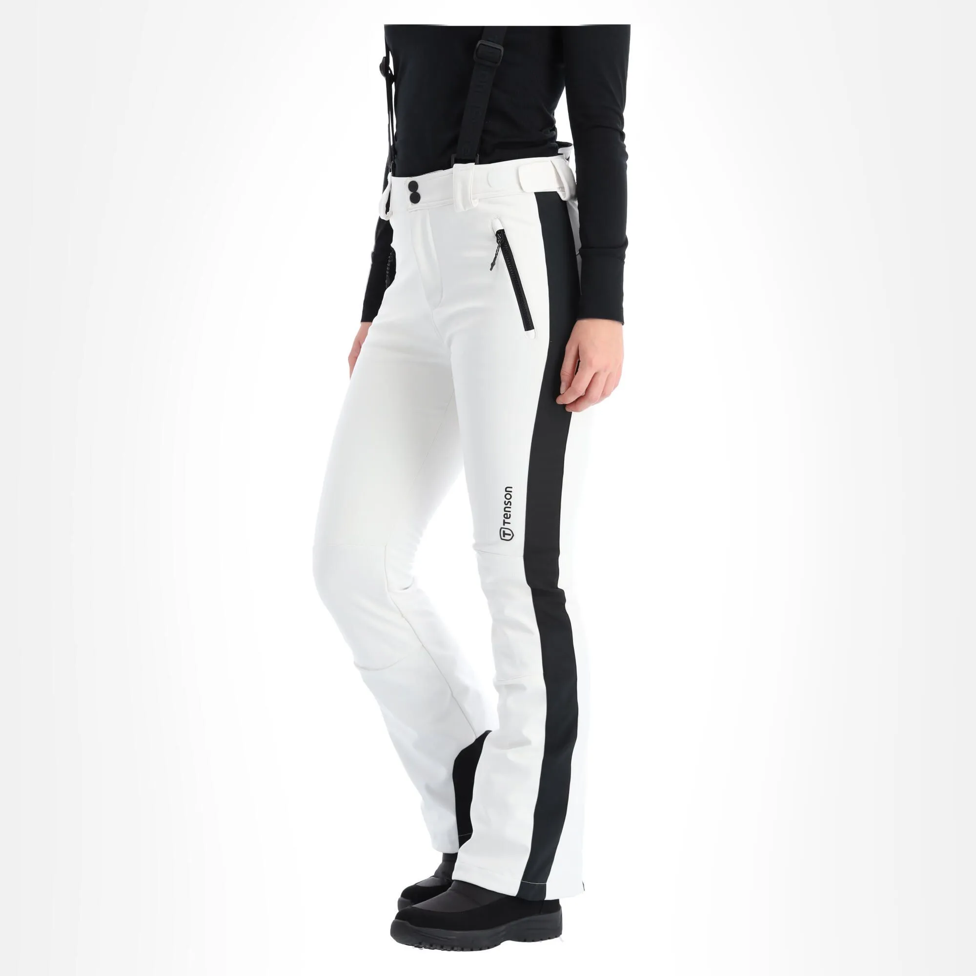Tenson, Softshell Ski Pants Softshell Skibroek Dames Wit 3 Tenson, Softshell Ski Pants Softshell Skibroek Dames Wit